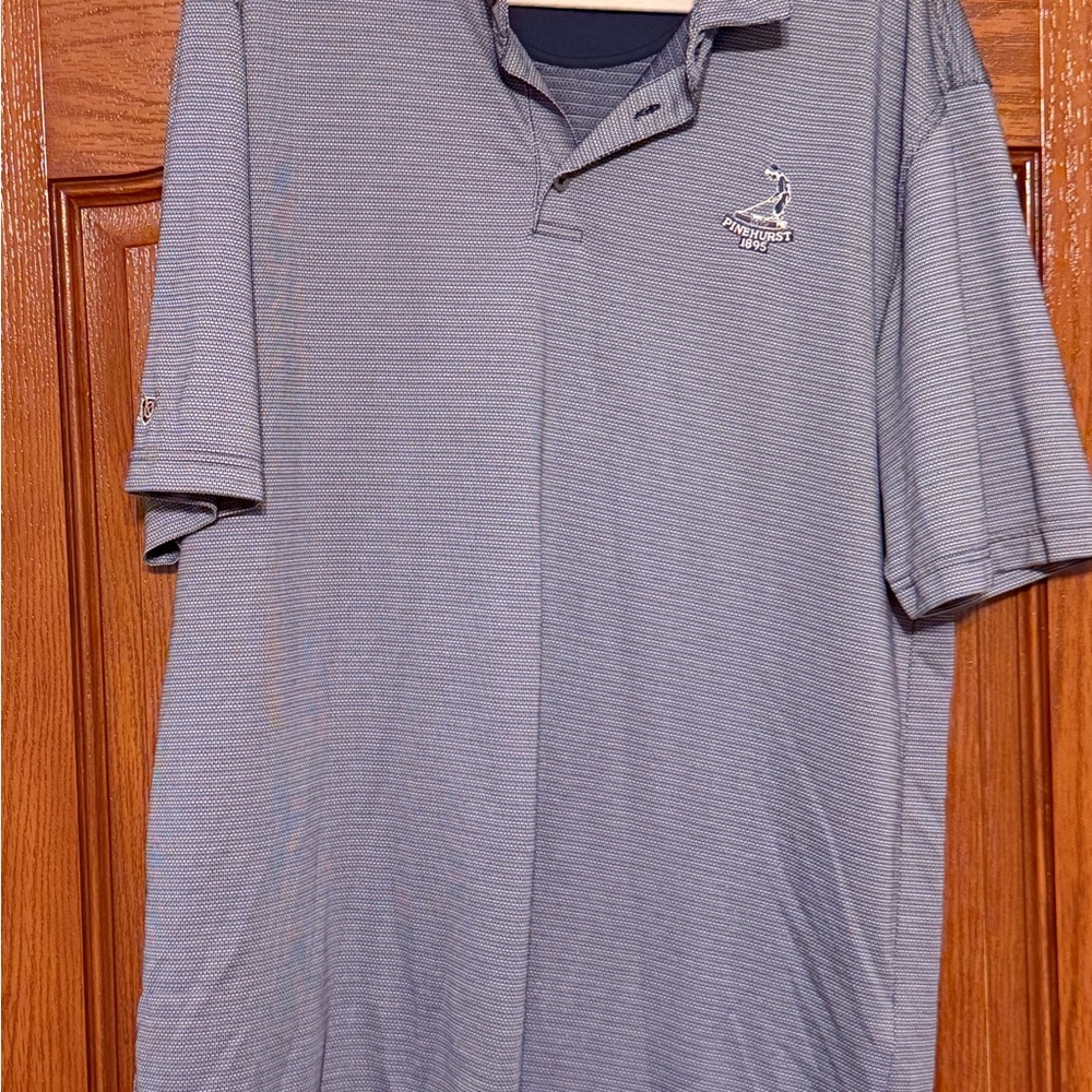 PGA Tour Pinehurst putter boy Men's Blue Polo Shirt 2x xxl
